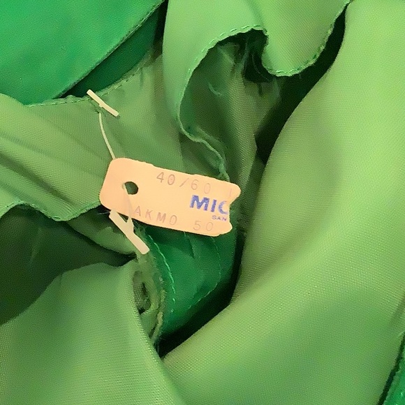 Coco of California Vintage Green Formal Ruffle Dress Sz 14 NWT! - Picture 10 of 11